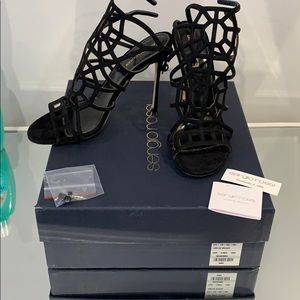 New Sergio Rossi suede sandal heel size 39.5